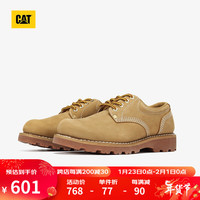 卡特彼勒CAT卡特休闲鞋低帮大黄靴皮鞋24春新品百搭牛皮休闲工鞋P721418 黄色 4