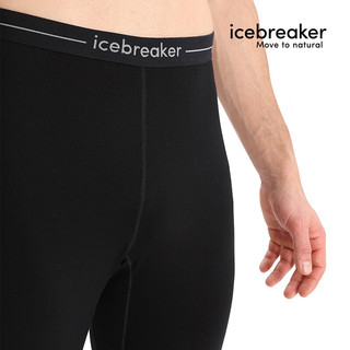 破冰者 icebreaker美利奴羊毛男260 ZoneKnit™ 户外运动贴身打底长裤滑雪保暖内层 091/黑灰色 L