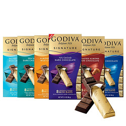 GODIVA 歌帝梵 进口GODIVA歌帝梵黑巧克力排块90%72%扁桃仁海盐黑巧克力焦糖牛奶