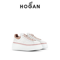 HOGAN H-STRIPES系列 女士低帮休闲鞋 HXW6590FC60N4O 白/粉尾 34