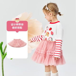 Classic Teddy精典泰迪女童T恤儿童打底衫中小童装春季套头上衣春装新款衣服 泰迪草莓乐园