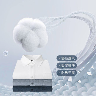 七匹狼长袖衬衫男时尚休闲通勤百搭竹棉麻吸湿透气柔软舒适上衣男装 009(蓝灰) 170/88A/L