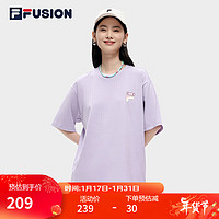 FILA FUSION斐乐潮牌短袖T恤款时尚休闲宽松短袖衫 165/88A/S