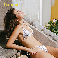 Limone 2023夏季新款印花分体泳衣女海滩性感比基尼海边度假游泳装