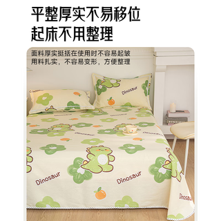 南极人加厚老粗布床单单件亚麻棉麻纯棉100全棉被单150*180*200米被单 SA-超级恐龙-亲肤裸睡 细腻亲肤 150*230CM单床单