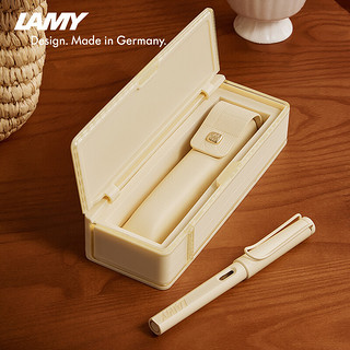 LAMY（德国）凌美钢笔 奶油白/草莓红墨水笔套装/宝珠笔 练字钢笔握姿矫正  全国联保 奶油浅咖钢笔 VT2001-EF