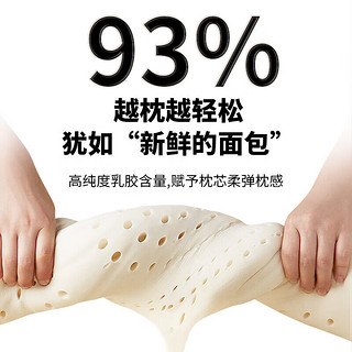 OBXO 源生活 泰国乳胶枕 天然进口原液经典波浪枕头颈椎枕 60*40*10/12cm