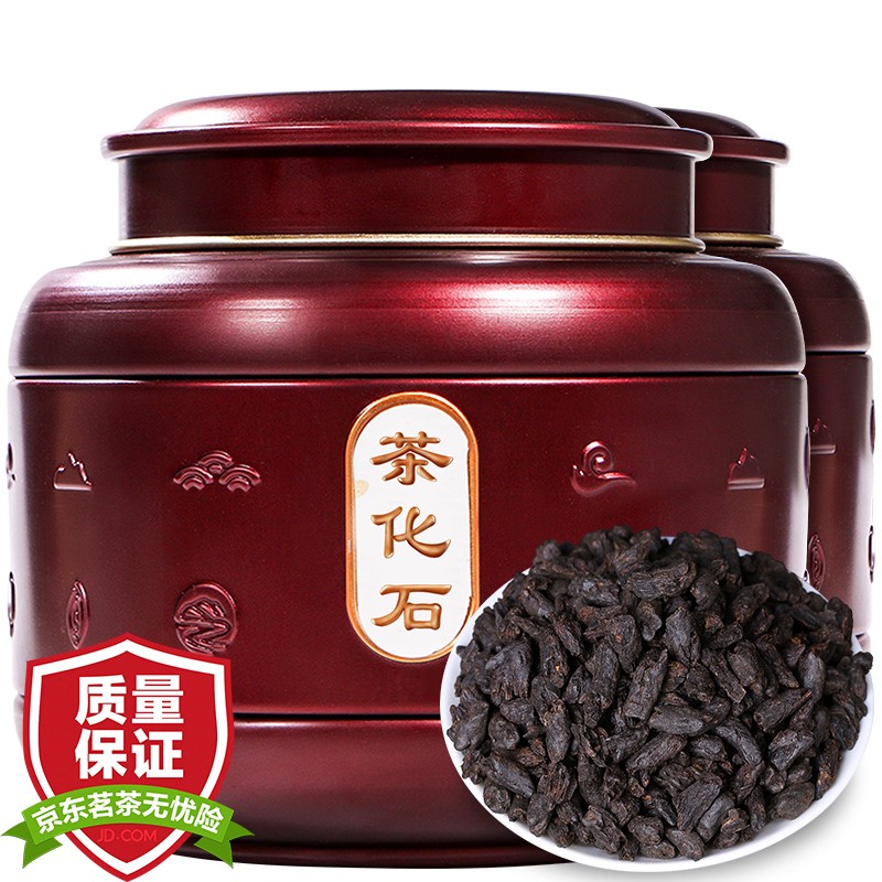 安纯 碎银子普洱茶叶糯米香十年茶化石云南古树熟茶 茶叶礼盒罐装 茶叶礼盒 500g