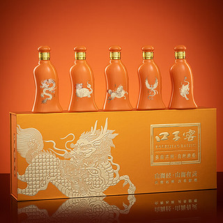 口子窖 50度100ml*5瓶  山海经文创小酒礼盒 50度 100mL 5瓶