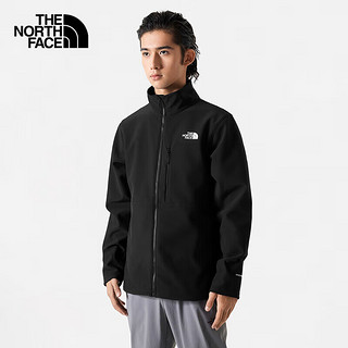 北面（The North Face）软壳男装2024春季夹克上上运动户外舒适防风立领时尚外套 JK3/黑色/店长/评价有礼 L/175