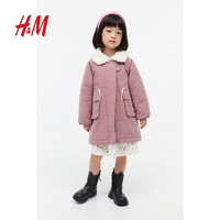 HM童装女童外套柔软舒适防风大廓形派克大衣1203367