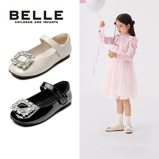 88VIP：BeLLE 百丽 童鞋儿童时尚单鞋秋季小女孩公主鞋女童皮鞋2023软底鞋子