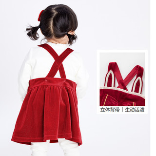 巴拉巴拉儿童宝宝秋装套装新年衣服女童周岁礼服洋气