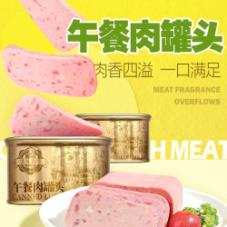 俄瓦斯号 午餐肉罐头方便面螺蛳粉火锅搭档火腿肠烧烤食材零食火锅罐头 午餐肉罐头200g*5罐