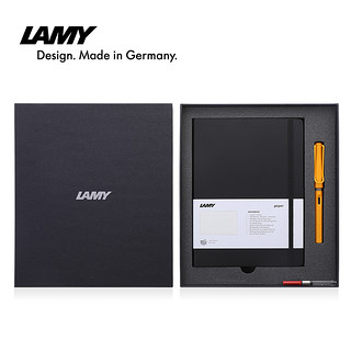 LAMY 凌美 钢笔+笔记本礼盒套装2020限量版 Safari狩猎系列墨水笔+A5笔记本 德国进口海宝蓝芒果黄礼盒 官方标配 明尖 EF尖（0.5mm） 狩猎紫罗兰EF+A5笔记本礼盒