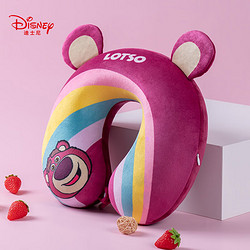 Disney 迪士尼 玩具总动员草莓熊记忆棉U型枕卡通潮玩旅行脖枕午睡颈枕学生头枕