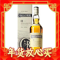 年货先到家：Cragganmore 克拉格摩尔 12年 单一麦芽 苏格兰威士忌 700ml 单瓶装
