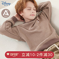 Disney 迪士尼 男童毛衣冬季儿童加绒加厚针织外套上衣宝宝新款纯棉针织衫