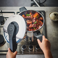 弗欧（WOLL）微压锅不粘锅微压力锅微高压锅厨具厨房锅具高压锅 不锈钢压力锅 1cm 6L