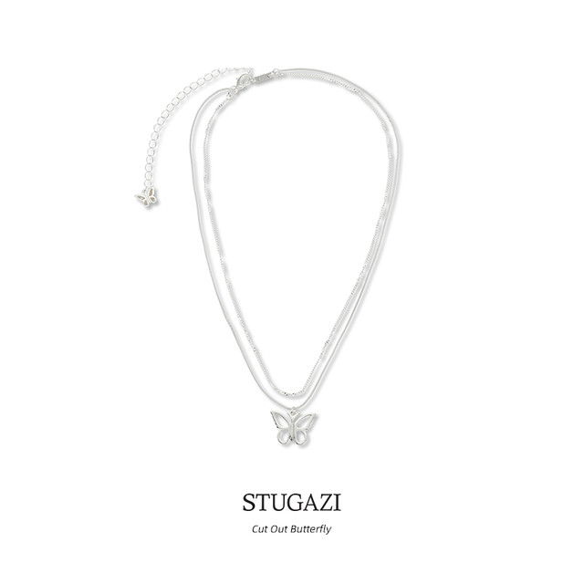 STUGAZI 双层镂空蝴蝶项链 STZ210170516
