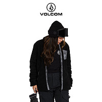 VOLCOM 钻石女装软壳保暖摇粒绒滑雪内层夹克2023新款冬季女士外套