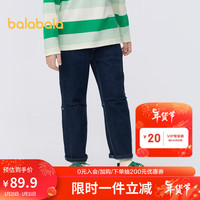 巴拉巴拉 男童裤子儿童牛仔裤春装中大童长裤休闲时尚复古潮酷202123108111 160cm