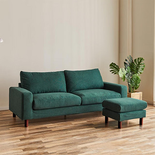 8H沙发独立袋弹簧Calm布艺沙发客厅小户型出租房组合实木沙发B1S 暮光蓝 脚凳