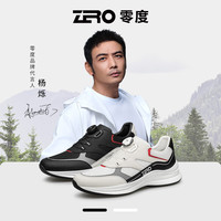 零度Zero男鞋2024年春季轻便透气舒适旋钮拼接休闲鞋运动鞋子男 黑色 43