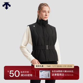 DESCENTE迪桑特 WOMEN’S SKI系列女士棉马夹冬季新品 BK-BLACK XS (155/76A)