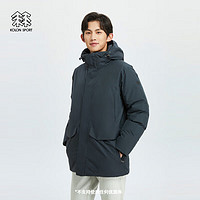 KOLON SPORT/可隆羽绒服 男子户外极地系列戈尔科技防风防泼水鹅绒服 LHDJ3WTK13-CC 炭黑 175/L