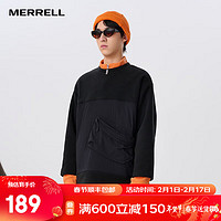MERRELL 迈乐 迈乐男女同款22秋冬新品户外休闲针织长袖外套MC3220005 黑色 S