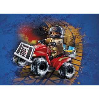 playmobil 摩比世界 城市行动系列 消防越野摩托车男女孩新年
