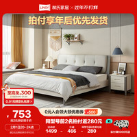 LINSY 林氏家居 板式床小户型收纳箱体床卧室CB2A-A普通床,1.8m*2m