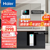 海尔（Haier）净水器家用净水机1000G大通量套装双出水厨下式RO反渗透直饮净水器+管线机10H11+HGR2207