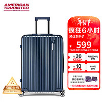 美旅 箱包男女商务行李箱顺滑万向轮拉杆箱大容量可扩展24英寸79B深蓝色