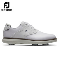 Footjoy高尔夫球鞋FJ儿童鞋Junior轻量青少年有钉golf运动鞋子男女童鞋 白/灰45035 美码4=35码