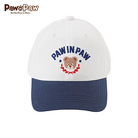 PawinPaw卡通小熊童装2024年夏季男童拼色儿童棒球帽潮洋气 Ivory米白色/39 054