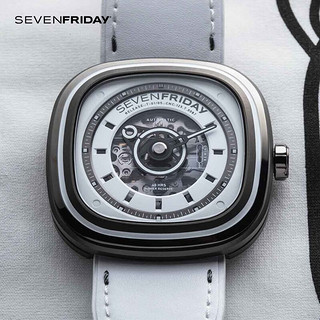 SEVENFRIDAY七个星期五T系列手表白色机械表【全球限量300支】 T1/05