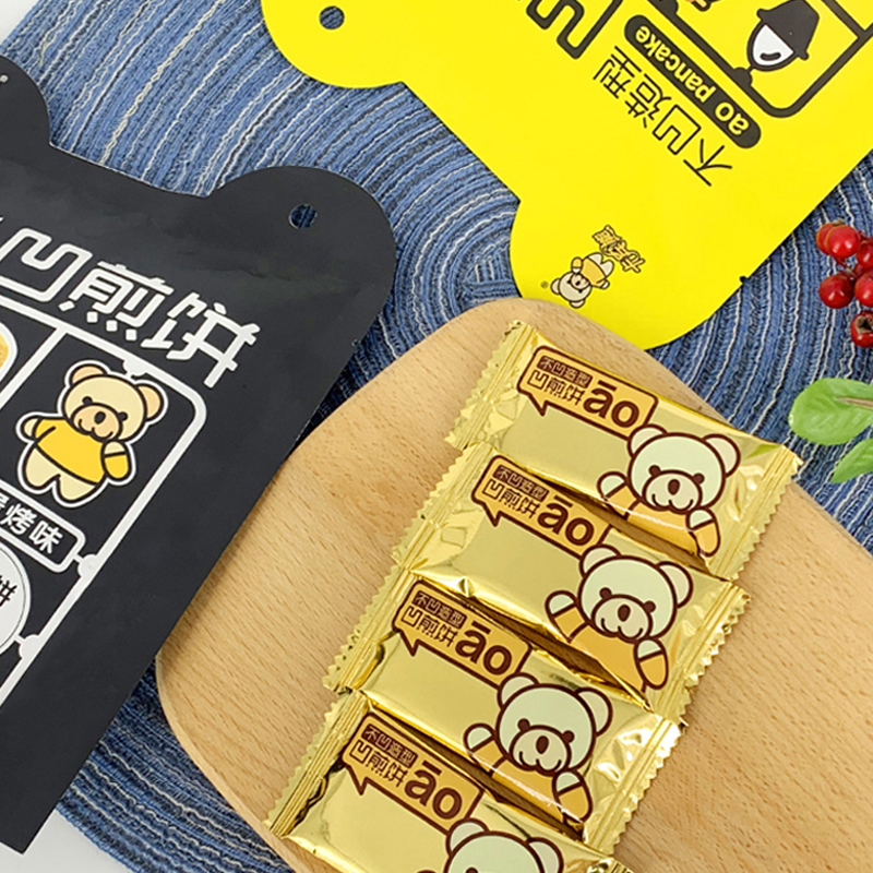 卡宾熊 60g*5袋凹煎饼 独立小包装食品休闲零食小饼干