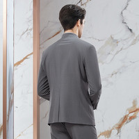 柒牌男士西服套装24商务休闲简约立领中青年西装中山装126JC70740 中灰 B52 185/104B