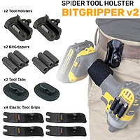 SPIDERHOLSTER 狼蛛SPIDER TOOL HOLSTER SET装修电动工具 Pro Tool Kit - 10 Piece Kit 10件套腰挂快取Tape Measure Set