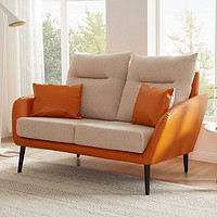 家逸沙发客厅北欧实木布艺沙发组合套装现代简约中小户型pu撞色款