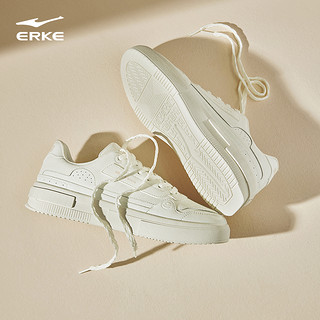 ERKE 鸿星尔克 女鞋板鞋厚底鞋子增高复古休闲运动鞋子女士