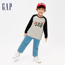 Gap 盖璞 男幼童纯棉长袖T恤