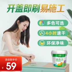 三棵树 漆（SKSHU）水性木器漆翻新净味环保水性漆半哑室内门框木艺家具面漆 白色 白漆0.8kg