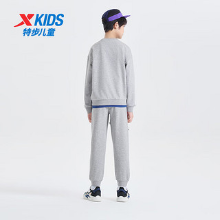 特步（XTEP）儿童童装男女童潮流百搭舒适套头卫衣 中麻灰26 165cm