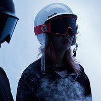 NANDN 南恩 帽檐滑雪头盔单板滑雪装备男女保暖镭射渐变电镀银雪盔新NT31