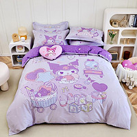 Hello Kitty 儿童卡通全棉四件套女孩床上用品秋冬四季被套床单四件套