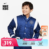 NIKE 耐克 官方男女童大童宽松夹克冬季新款飞行员夹克棉服FJ6045