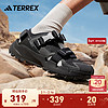 adidas阿迪达斯TERREX HYDROTERRA AT男女速干防滑徒步包头凉鞋 黑色/灰色 43(265mm)